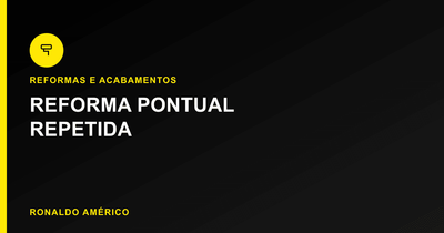 Guia completo de reforma elétrica — reforma pontual repetida | Ronaldo Américo Guia completo de reforma elétrica — reforma pontual repetida | Ronaldo Américo