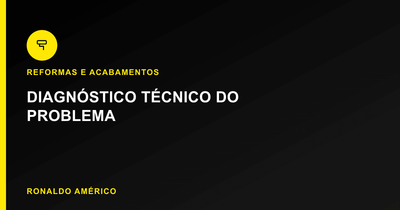 Reforma elétrica pontual — diagnóstico técnico do problema | Ronaldo Américo Reforma elétrica pontual — diagnóstico técnico do problema | Ronaldo Américo