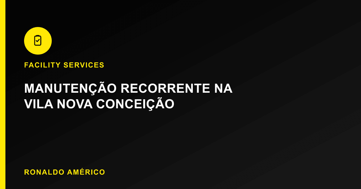 Contrato de manutenção elétrica recorrente na Vila Nova Conceição